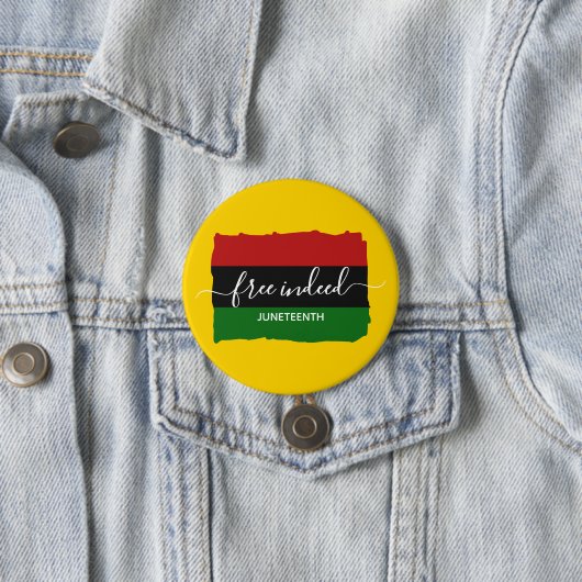 Badge Rond 7,6 Cm JUNETEENTH Moderne (En situation)