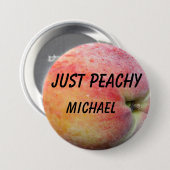 Badge Rond 7,6 Cm Juste couleur pêche (Devant & derrière)