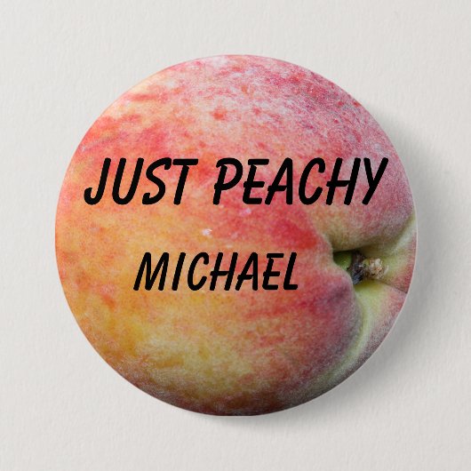 Badge Rond 7,6 Cm Juste couleur pêche (Devant)