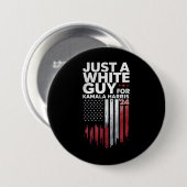 Badge Rond 7,6 Cm Juste Un Blanc Pour Kamala Harris Election 2024 (Devant & derrière)