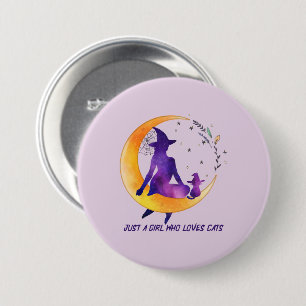 Badge Rond 7,6 Cm Juste Une Fille Qui Aime Le Chat