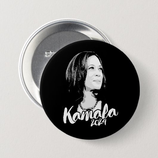 Badge Rond 7,6 Cm Kamala 2024 (Devant & derrière)