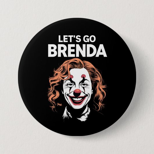 Badge Rond 7,6 Cm Kamala Clown Go Go Brenda (Devant)