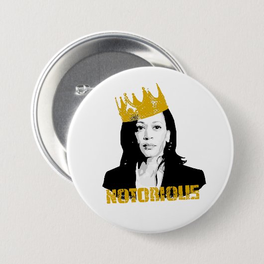 Badge Rond 7,6 Cm Kamala Harris (Devant & derrière)