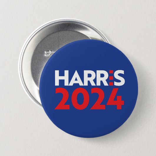 Badge Rond 7,6 Cm Kamala Harris 2024 (Devant & derrière)