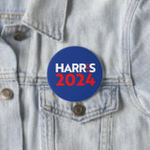 Badge Rond 7,6 Cm Kamala Harris 2024 (En situation)