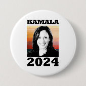 Badge Rond 7,6 Cm Kamala Harris 2024 (Devant)