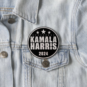 Badge Rond 7,6 Cm Kamala Harris 2024 Pour Président Élection Rétro