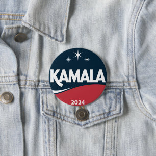 Badge Rond 7,6 Cm Kamala Harris 2024 vintage pour l'élection préside
