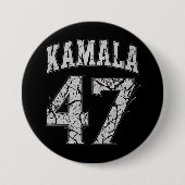 Badge Rond 7,6 Cm Kamala Harris 47 e Président USA Amérique 2024 (Devant)
