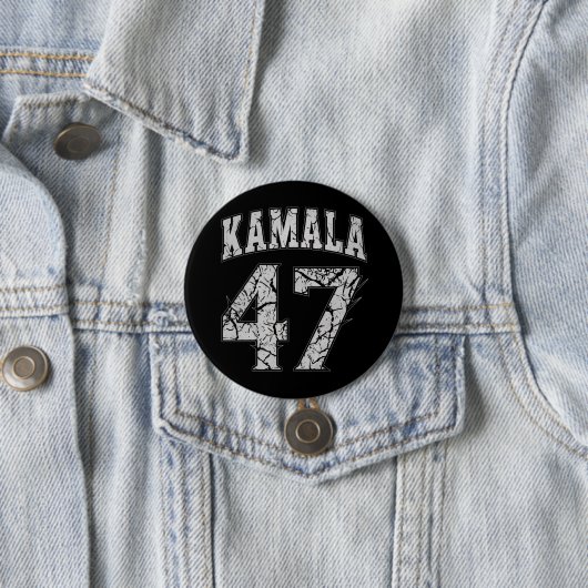 Badge Rond 7,6 Cm Kamala Harris 47 e Président USA Amérique 2024 (En situation)