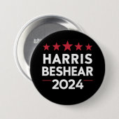 Badge Rond 7,6 Cm Kamala Harris Andy Beshear 2024 Harris Beshear 202 (Devant & derrière)