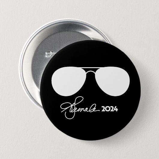 Badge Rond 7,6 Cm Kamala Harris Aviateurs (Devant & derrière)