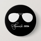 Badge Rond 7,6 Cm Kamala Harris Aviateurs (Devant)