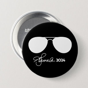 Badge Rond 7,6 Cm Kamala Harris Aviateurs