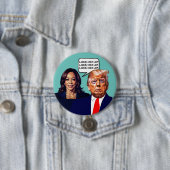 Badge Rond 7,6 Cm Kamala Harris Dit Que Trump Serrure (En situation)