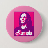 Badge Rond 7,6 Cm Kamala Harris Fan Rose (Devant)