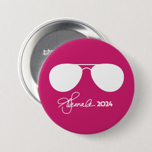 Badge Rond 7,6 Cm Kamala Harris Pink Aviators