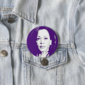 Badge Rond 7,6 Cm Kamala Harris Portrait (En situation)