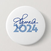 Badge Rond 7,6 Cm Kamala Harris Signature 2024 (Devant)