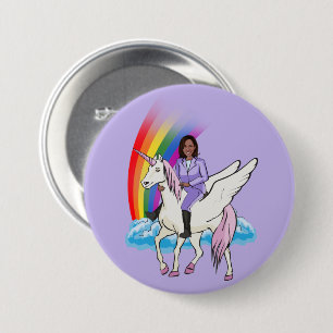 Badge Rond 7,6 Cm Kamala Harris Unicorn 2024