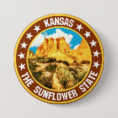 Badge Rond 7,6 Cm Kansas (Devant)