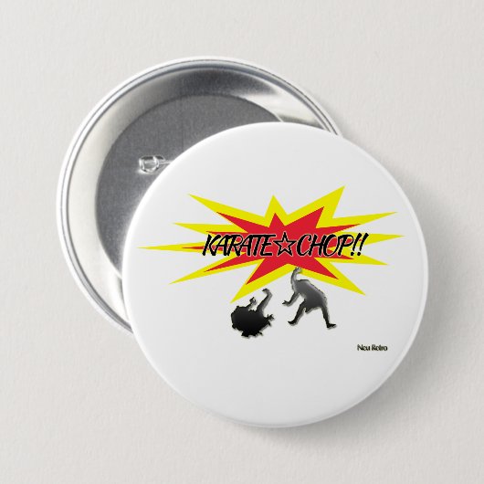 BADGE ROND 7,6 CM KARATE☆CHOP!! (Devant & derrière)