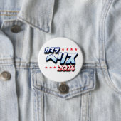 Badge Rond 7,6 Cm Katakana japonais - Kamala Harris 2024 (En situation)