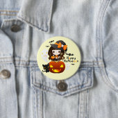 Badge Rond 7,6 Cm Kawaiii Halloween (En situation)