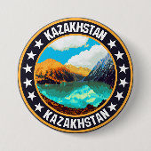 Badge Rond 7,6 Cm Kazakhstan (Devant)
