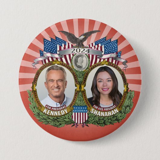 Badge Rond 7,6 Cm Kennedy Shanahan 2024 - Campagne collective (Devant)