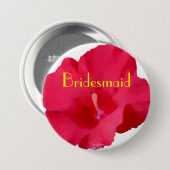 Badge Rond 7,6 Cm Ketmie rouge peinte (Devant & derrière)