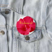 Badge Rond 7,6 Cm Ketmie rouge peinte (En situation)