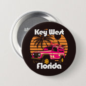 Badge Rond 7,6 Cm Key West Florida (Devant & derrière)
