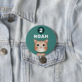 Badge Rond 7,6 Cm Kitten with custom age and name (En situation)