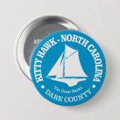 Badge Rond 7,6 Cm Kitty Hawk (sloop) (Devant & derrière)