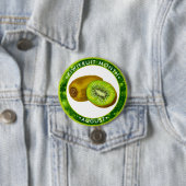 Badge Rond 7,6 Cm Kiwifruit Mois, COULEUR D'EAU (En situation)