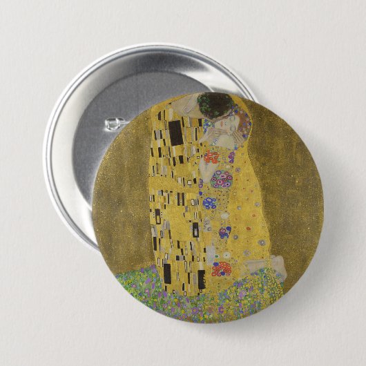 Badge Rond 7,6 Cm Klimt est le baiser (Devant & derrière)
