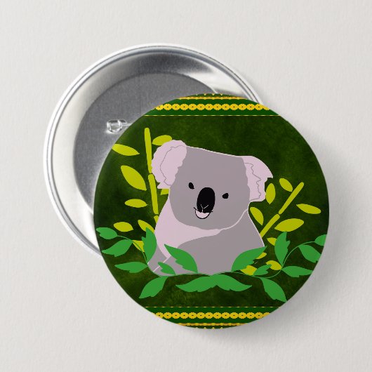 Badge Rond 7,6 Cm Koala (Devant & derrière)