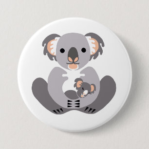 Badge Rond 7,6 Cm Koala- Marsupial - La faune australienne -