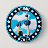 Badge Rond 7,6 Cm Koweït (Devant)