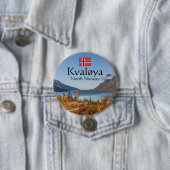Badge Rond 7,6 Cm Kvaloya Island Norvège (En situation)