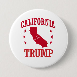 BADGE ROND 7,6 CM LA CALIFORNIE POUR DONALD TRUMP