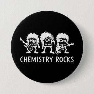 Badge Rond 7,6 Cm La chimie déchire le groupe de rock scientifique
