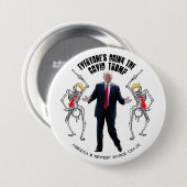 Badge Rond 7,6 Cm La Danse Covid Trump (Devant & derrière)