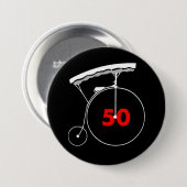 Badge Rond 7,6 Cm La fille 50 de l'horloger (Devant & derrière)