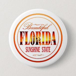 Badge Rond 7,6 Cm La Floride Etats-Unis