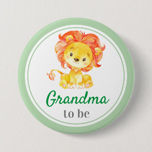 Badge Rond 7,6 Cm La grand-mère du nouveau grand-Baby shower Jungle