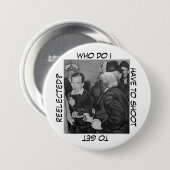 Badge Rond 7,6 Cm La grande question de Trump (Devant & derrière)