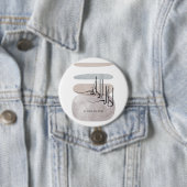 Badge Rond 7,6 Cm La ilaha illa Allah Arabic Calligraphy – Minimal (En situation)